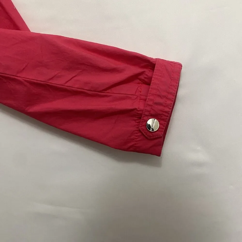 Jones New York Signature Women’s Pink Utility Jacket Cotton Size L - Picture 9 of 13